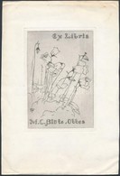 Joan François Obbes (1869-1963): Ex Libris M. C. Blöte. Rézkarc, Papír. 14x9 Cm - Andere & Zonder Classificatie