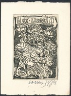 Evald Okas (): Ex Libris Erna Ja Boris Varm. Rézkarc, Papír, Jelzett, 9×6.5 Cm - Andere & Zonder Classificatie