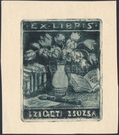 Szűcs János (1917-1995):Ex Libris. Rézkarc, Papír,   / Etched Bookplate 10x8 Cm - Andere & Zonder Classificatie