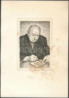 Tempinszky István (1907-1979): A Földtan Tanítása. Rézkarc, Papír, Jelzett, 8,5x5,5 Cm - Andere & Zonder Classificatie