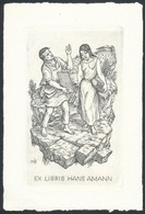 Oskar Thorsen (?-?): Albrecht Dürer, Ex Libris. Rézmetszet, Papír, Jelzett, 9×6.5 Cm - Andere & Zonder Classificatie