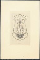 Hubert Woyty-Wimmer (1901-1972): Ex Libris Elisabeth Bellowitsch-Bourcy. Rézmetszet, Papír, Jelzett A Nyomaton, 7.5×4.5  - Andere & Zonder Classificatie