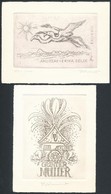 Zierold, Erhard (1920-2005): 2 Db Ex Libris / Bookplates, Rézkarc, Papír, Jelzett, Különböző Méretben - Andere & Zonder Classificatie