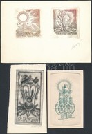 3 Db Rézkarc, Ex Libris, Jelzettek, Különféle Magyar és Külföldi Alkotóktól / 3 Etchings From Different Hungarian And Fo - Andere & Zonder Classificatie