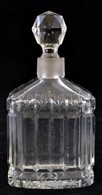 Dekoratív Parfümös üvegcse, Formába öntött, Dugóval, Csorbákkal, M: 14,5 Cm - Glass & Crystal