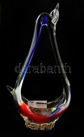 Dekoratív Madaras Tál, Több Rétegű Fújt, Hibátlan, Jelzés Nélkül, M:26 Cm - Glas & Kristal