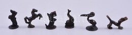 Mini Bronz állatfigurák, 6 Db, M: 4 Cm - Andere & Zonder Classificatie