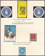 1940-1952 6 Db Levélzáró , Közte 3 Db Az Elmaradt 1940-es Olimpiáról - Zonder Classificatie