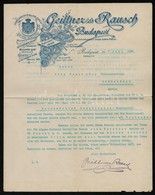 1898 Geittner és Rauch Műszaki és Szerszám üzlet Hivatalos Levele, Német Nyelven, Díszes Fejléces Papíron - Zonder Classificatie