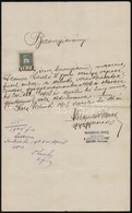 1908 Szolnok, Alexander János Vörös Kereszthez Gyógyszertárának Bizonyítványa Gyakornok Részére, 1 Db 1 K Okmánybélyegge - Unclassified