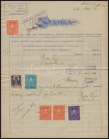 1928 Bp. V., Beko Lajos Lakatos Fejléces Számlája Okmánybélyegekkel - Zonder Classificatie