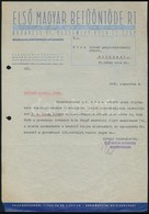 1938 Első Magyar Betűöntöde Rt. Fejléces Levélpapírjára írt Levél Szerelés ügyében - Zonder Classificatie