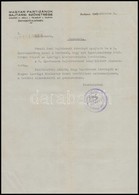 1945 Bp., Magyar Partizánok Bajtársi Szövetsége Fejléces Levélpapírjára írt Levél - Zonder Classificatie