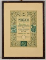 1943 Ganz és Társa Villamossági Gép-, Waggon és Hajógyár Rt. Díszes Emléklapja A Gyár- és Iskolaigazgató Aláírásával, Sz - Zonder Classificatie