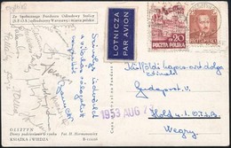 1953 Képeslap A Vitorlás Válogatott Aláírásával - Other & Unclassified