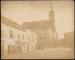 Cca 1900 Budapest, I  Fő Utca, Batthyány Tér. . Nagyméretű Fotó. Erdélyi Mór (1866-1934) Fotográfiája. 29x23 Cm - Andere & Zonder Classificatie