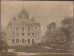 Cca 1900 Kassa, Színház . Nagyméretű Keményhátú Fotó. Erdélyi Mór (1866-1934) Fotója / Kosice, Theater. 29x22 Cm - Andere & Zonder Classificatie