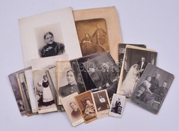 Cca 1870-1920 Vegyes Keményhátú Portréfotó Tétel, 26 Db, Különböző Méretekben - Andere & Zonder Classificatie
