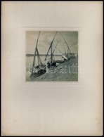 1931 Francia Vitorlások, Kartonra Kasírozott Fotó, 12,5×12,5 Cm - Andere & Zonder Classificatie