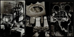 Cca 1940 Budapesti Vendéglők és Vendéglősök, 6 Db Vintage Fotó, 17,5×12 és 17×23 Cm - Andere & Zonder Classificatie
