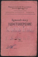 1945 Magyarországról Deportáltak Országos Szövetsége által Kiállított Fényképes Igazolvány - Sonstige & Ohne Zuordnung