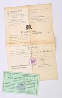 1936 Az Országos Vitézi Szék Igazolása Háborús Emlékérem Adományozásáról Jáky Gyulának + Katonai Utazási Igazolványa - Other & Unclassified