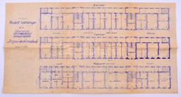 A Miskolci Rudolf Laktanya III. Sz. Főépületének átalakítási Alaprajza Jogakadémiává, 57×29 Cm - Andere & Zonder Classificatie