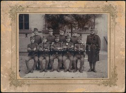 Cca 1914-1945 Katonai Csoportképek, 1 Db Kartonra Kasírozott Fotó + 2 Db Fotólap, 8×13,5 és 12×16 Cm - Andere & Zonder Classificatie