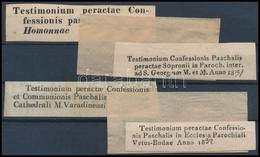 1831-1850 4 Db Gyónási Cédula, 2 Db Tasakkal. - Ohne Zuordnung