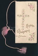 1901 Litografált, Dombornyomott Confirmációs Emlékkártya. / Embossed Litho Confirmation Booklet. 6x10 Cm - Unclassified