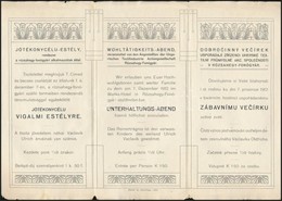 Cca 1912-1921 Rózsahegy-Fonógyár, 3 Db Estélyi Meghívó Közte Keleti álarcosbál Is - Zonder Classificatie