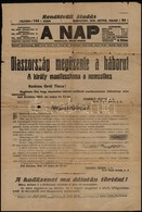 1915 A Nap. 1915. Május. 24. Szerk.: Braun Sándor. Rendkívüli Kiadás: Benne Olaszország Hadüzenetének Hírével, és A Kirá - Zonder Classificatie