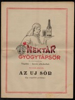 1926 Nektár Gyógytápsör, A Fővárosi Sörfőző Rt. Kőbánya Sörének Reklámkiadványa, Szép állapotban, 20p - Zonder Classificatie