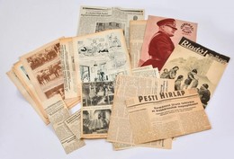 1928-1943 Vegyes újság Tétel, Közte újságkivágásokkal, Benne Mussolni, Hitler, és Horthy Miklós Fotóival, Cikkekkel.+Ria - Zonder Classificatie