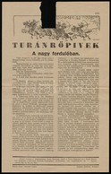 1941 A Magyarországi Turán Szövetség Körlevele Postán Megküldve - Zonder Classificatie