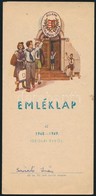 1949 Emléklap Az 1948-1949. Iskolai évről (IX. Ker. Fáy András Gimn. állami általános Iskola) - Zonder Classificatie