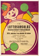 1974 Lottósorsolás Plakát Ragasztott Szakadással 48x60 Cm - Other & Unclassified