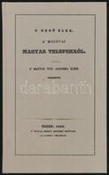 P. Gegő Elek: A Moldvai Magyar Telepekről. Bp.,1987, ÁKV. Kihajtható Térkép-melléklettel. Kiadói Egészvászon-kötés. - Unclassified