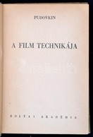 Pudovkin: A Film Technikája. Bólyai Könyvek. Fordították Dr. Székely György, és Jenei Imre. Bp., 1944, Bólyai Akadémia.  - Unclassified