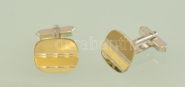 Aranyozott Ezüst(Ag) Mandzsettagomb Párban, Jelzett, 2,4×1,8 Cm, Nettó: 9 G - Other & Unclassified