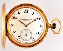 IWC Schaffhausen Dupla 14 K Arany Hátlapos Zsebóra  Szép állapotban / Vintage IWC Schaffhausen 14C Gold Pocket Watch In  - Andere & Zonder Classificatie