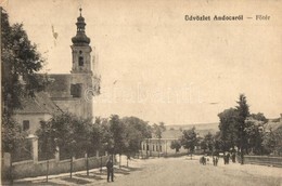 T2/T3 1921 Andocs, Fő Tér, Templom  (EK) - Ohne Zuordnung