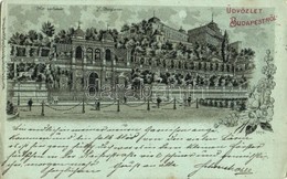 T2 1899 Budapest I. Királyi Várbazár, Kunstanstalt Rosenblatt Litho - Zonder Classificatie