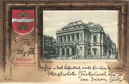 T2 1902 Budapest VI. Magyar Királyi Operaház. Címeres Litho Keret - Zonder Classificatie