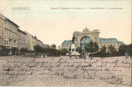 T2 1903 Budapest VII. Központi Pályaudvar (Keleti Pályaudvar) és Csömöri út, Vasútállomás, Baross Szobor, üzletek - Zonder Classificatie