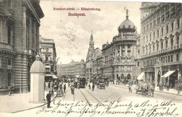 T2 1907 Budapest VIII. Erzsébet Körút, Blaha Lujza Tér, Politzer M. Fia üzlete, Női Divatterem, Villamos - Zonder Classificatie
