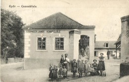 T2/T3 1915 Csanakfalu, Ménfőcsanak (Győr); Széphegyi János Vendéglője, étterem, Gyerekek (r) - Zonder Classificatie