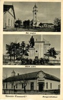 T2 Tiszasas, Református Templom, Hősök Szobra, Hangya Szövetkezet üzlete. Foto Szabó - Zonder Classificatie