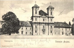 * T2/T3 1915 Arad, Vártemplom. Kiadja Huszerl M. / Fortified Church, Castle Church (apró Szakadás / Tiny Tear) - Zonder Classificatie