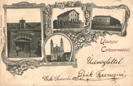 T3 1899 Csíkszereda, Miercurea Ciuc; Vasútállomás, Vasutasok, Polgári Leányiskola, Csíksomlyói Templom, Györgyjakab Márt - Unclassified